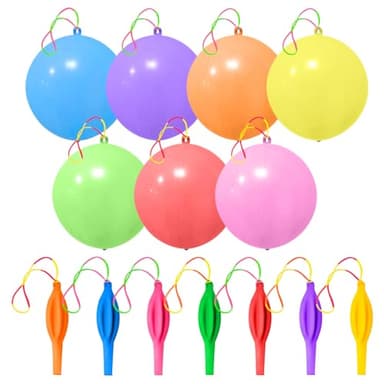 GOLF Punch Balloons,36Pcs Punching Balloon for Kids Heavy Duty Party Favors, Assorted Color Bounce Balloons with Colored Rubber Band Handle for Birthday,Wedding - Image 1