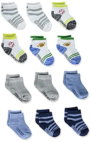 Cherokee Baby Boys Classic 12 Pack Shorty Ankle Socks