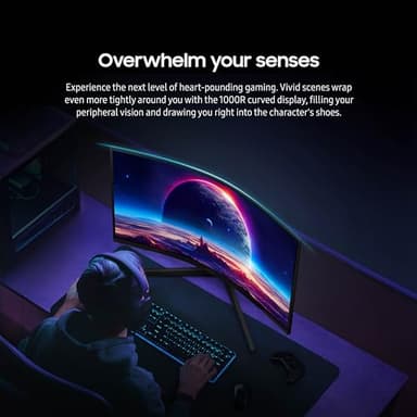 Samsung 27-Inch Odyssey G55C Series QHD 1000R Curved Gaming Monitor, 1ms(MPRT), HDR10, 165Hz, AMD Radeon FreeSync, Eye Care, LS27CG552ENXZA - Image 8