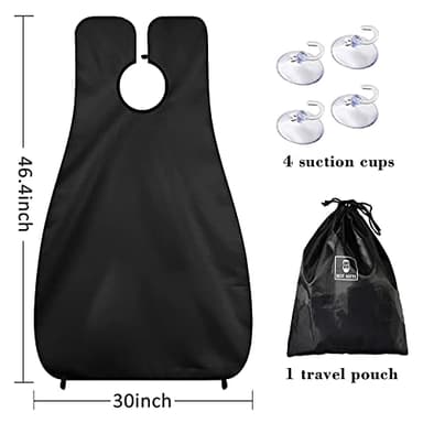 Likeny Beard Bib Beard Apron Gifts for Men Dad Fathers Day Anniversary Valentines Day Stocking Stuffers Christmas Gifts for Him Boyfriend Husband From Daughter Son Beard Trimming Catcher Bib Black - Image 2