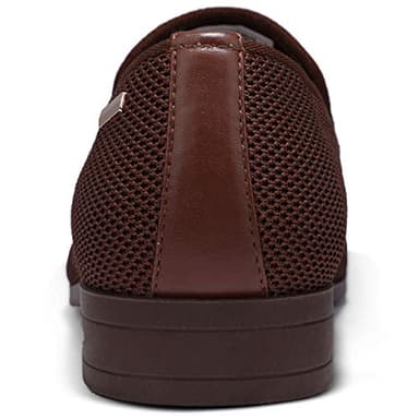 UUBARIS Mens Loafers Dress Shoes Slip On Driving Shoes Wedding Party Shoes Brown Size 7 - Image 4