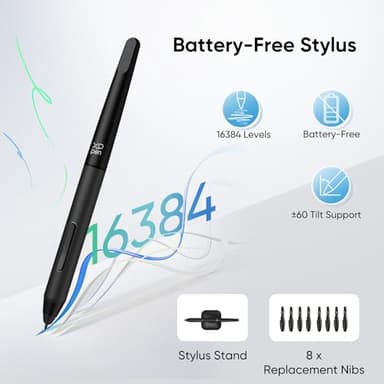 Drawing Tablet-XPPen Deco 01 V3 10x6.25 Inch Graphics Tablet Digital Drawing Tablet for Chromebook with 16384 Levels Pressure Battery-Free Stylus and 8 Shortcut Keys (Pink) - Image 2