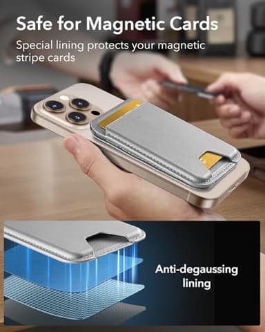 ESR Upgraded for MagSafe Wallet, 5 Card Holder, RFID Blocking, Magnetic Wallet for iPhone with Adjustable Stand, Slim for iPhone 17/16/15/14/13/12 Series, Not for 13/12 Mini, Grey - Image 6