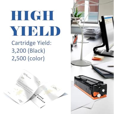 218X Toner Cartridges 4 Pack 218A 3301cdw Compatible Replacement for HP 218X 218A Color Laserjet Pro MFP 3301cdw 3301fdw 3201dw 3301sdw Printer W2180X High Yield Ink Set (B/C/Y/M) - Image 3