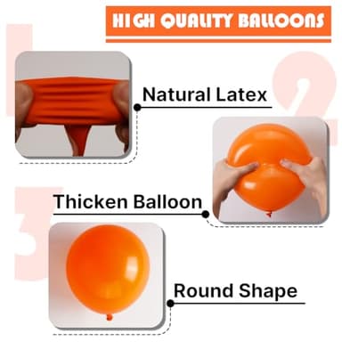 PartyWoo Orange Balloons 152 pcs Different Sizes of 18 12 10 5 Inch Fall Balloon Arch Kit Garland for Thanksgiving Halloween Little Cutie Baby Shower Birthday Party Decorations Orange-Y9 - Image 6