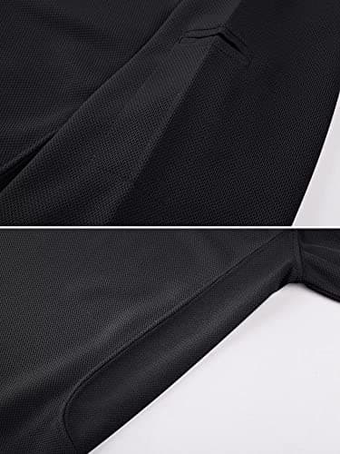 MAGCOMSEN Black Polo Shirts for Men Golf Shirts Pique Polo Shirts Short Sleeve Combat Shirt Tactical Shirt L - Image 3