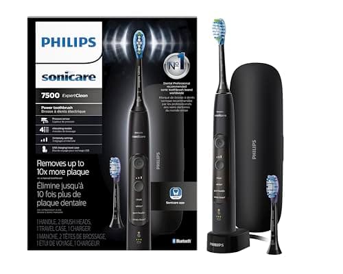 Philips Sonicare ExpertClean 7500 Black, Rechargeable Electric Power Toothbrush, HX9690/05 - Image 1