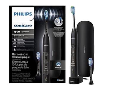 Philips Sonicare ExpertClean 7500 Black, Rechargeable Electric Power Toothbrush, HX9690/05 - Image 1