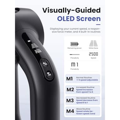 BOB AND BRAD D6 Pro Plus Massage Gun with Heat, Deep Tissue Percussion with 16mm Amplitude, Professional Muscle Massager Gun for Athletes, Quiet Electric Handheld Massager - Image 8