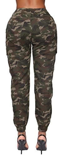 Double Denim January 5th High Waisted Cargo Joggers Pants for Women – Baggy Fleece-Lined Casual Sweatpants with Pockets Streetwear SCP-2049 Camo M - Image 2