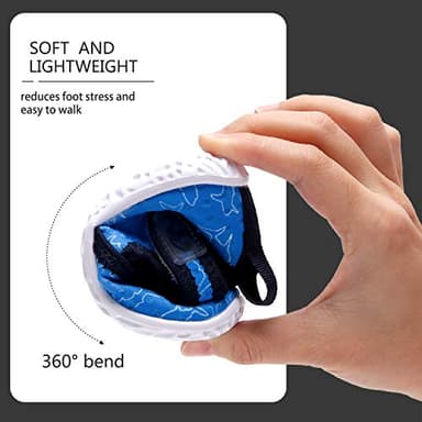 FEETCITY Water Shoes for Baby Boys Girls Barefoot Quick-Dry Aqua Sock Outdoor Athletic Sport Shoes Blue Shark 12-18 Months Infant - Image 6