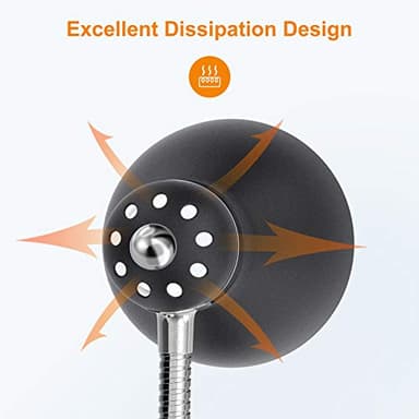 LEPOWER Metal Desk Lamp, Eye-Caring Table Lamp, Study Lamps with Flexible Goose Neck for Bedroom, Home Office (Matte Black) - Image 6