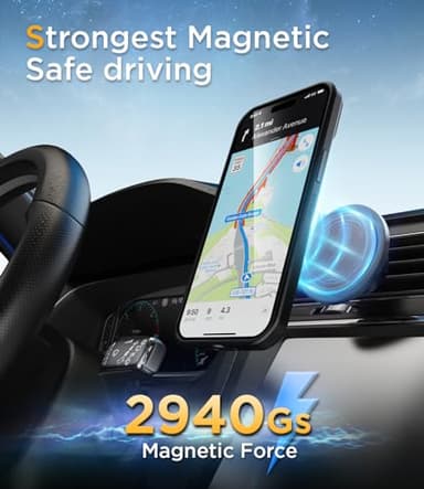 SUCGLES for iPhone 13 Pro Case with MagSafe [Ultra Strong Magnetic] [12FT Military Drop Protection] [Shockproof Bumper] Slim Thin Mag Safe Phone Cover 6.1" for Apple 13pro (Black) - Image 3