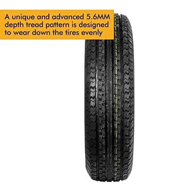 Set of 2 Durun ST205/75R15 Radial Trailer Tire, 205 75R15 ST 205/75R15, 8 Ply Load Range D, 107N - Image 4