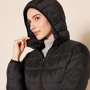 Amazon Essentials Women's Lightweight Water-Resistant Packable Hooded Puffer Coat (Available in Plus Size), Black, XX-Large - Image 4