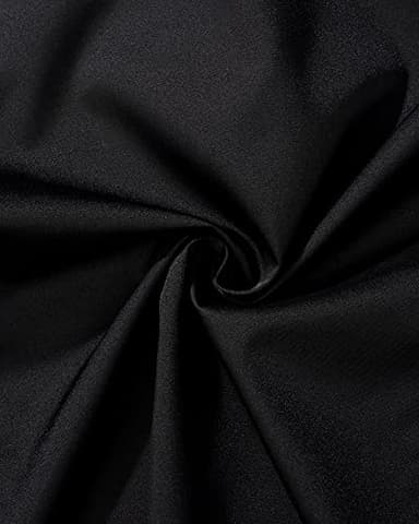 J.VER Men's Dress Shirts Solid Long Sleeve Stretch Wrinkle-Free Formal Shirt Business Casual Button Down Shirts Black Medium - Image 4