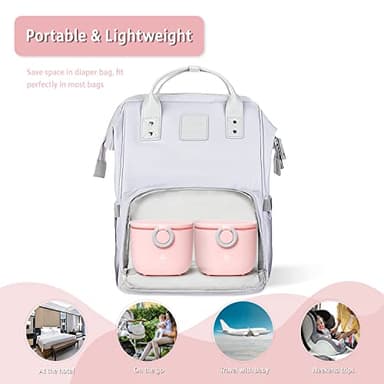 Termichy Baby Formula Dispenser, Portable Milk Powder Dispenser Container with Carry Handle and Scoop for Travel Outdoor Activities with Baby Infant, 8.8OZ, 0.55LB, 250g, 500ml (Pink) - Image 5