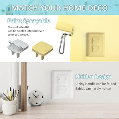 4our Kiddies Baby-Proof Outlet Covers (60 Pack) - Child Safety Electric Plug Protectors to Prevent Power Shock - Image 7