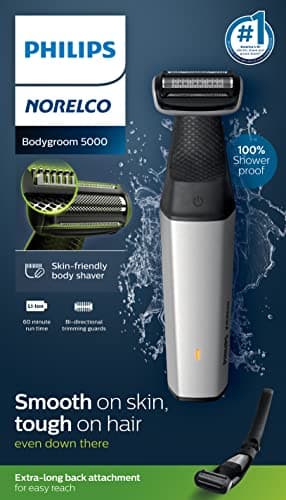 Philips Bodygroom Series 5000, Showerproof Groin and Body Trimmer, Close and Comfortable Shave, Complete Body Grooming Including Back, 60 Min. Runtime, Model BG5025/40 - Image 11
