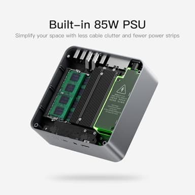 Beelink EQR5 Mini PC,AMD Ryzen 7 5825U Processor(8C/16T,up to 4.5GHz),16GB DDR4 RAM 500GB NVMe PCIE3.0x4 SSD,Mini Computer Support 4K Dual Screen Display/WiFi 6/BT5.2/Dual LAN/USB 3.0 - Image 8