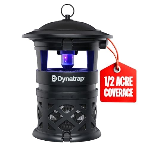 Dynatrap DT1130SR 1/2 Acre Mosquito & Flying Insect Outdoor Trap and Killer – Kills Mosquitoes, Flies, Wasps, Gnats, & Other Flying Insects - Bug Zapper Alternative – Black - Image 1