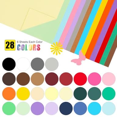 OcePor 168 Sheets Colored Paper 28 Colors, 8.5x11 Construction Paper Assorted Colors, 120gsm/32lb Computer Copy Card Stock for Office, Printing, Card Making, Cricut, Crafts, Scrapbook - Image 3