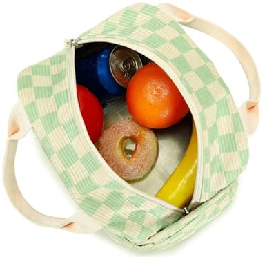 Bluboon Lunch Box for Women men Insulated Cute Corduroy Lunch bag, Reusable Cooler Bag for Work, Picnic, Travel - Image 7