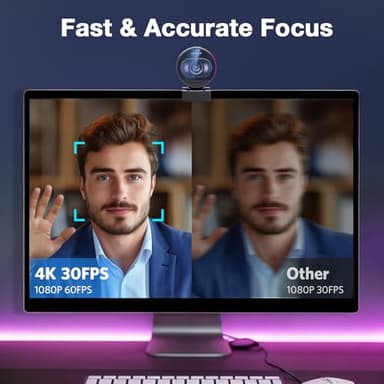 EMEET S600 4K Webcam with Tripod for Streaming - Sony 1/2.5'' Sensor, PDAF Autofocus, 1080P@60FPS, 2 Noise Reduction Mics, Built-in Privacy Cover, 73° FOV, Streaming Webcam for Product/Game/Beauty - Image 5