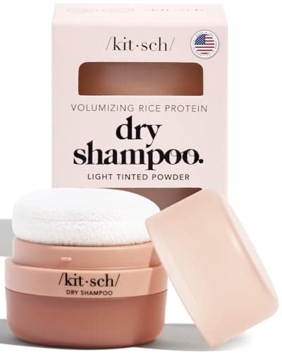 Kitsch Dry Shampoo Powder with Rice Protein for Women & Men - Unscented, Volumizing, No White Cast,Organic, Paraben Free & Benzene Free, Non Aerosol for Oily and Light Hair, Travel Size - 8g - Image 1