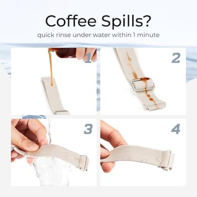 Acextro 5 Pack Stretchy Bands Compatible with Samsung Galaxy Watch 7 6 5 4 FE Band 40mm 44mm 45mm/Watch 6 4 Classic 4 42mm 46mm 43mm 47mm/Active 2, 20mm Water-Resistant Elastic Nylon Sport Strap - Image 2