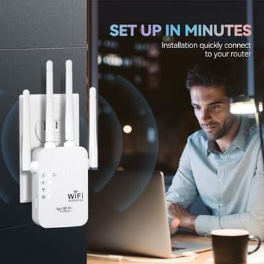 WiFi Extender, 2025 Fastest WiFi Booster,WiFi Extenders Signal Booster for Home, WiFi Repeater with Ethernet Port Covers up to 9880sq. ft and 55 Devices-Medium-2.4GHZ - Image 5