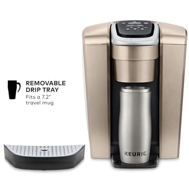 Keurig K-Elite Single Serve K-Cup Pod Coffee Maker, with Strength and Temperature Control, Iced Coffee Capability, 8 to 12oz Brew Size, Programmable, Brushed Gold - Image 8