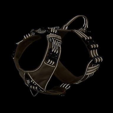 ICEFANG Dog Strap Harness with 4 x Metal Buckles,for Medium Sized Dog,K9 Vest,Y-Shape Chest,Adjustable Pet Harness,No-Pull Front Leash Clip (Medium (Pack of 1), Brown) - Image 5