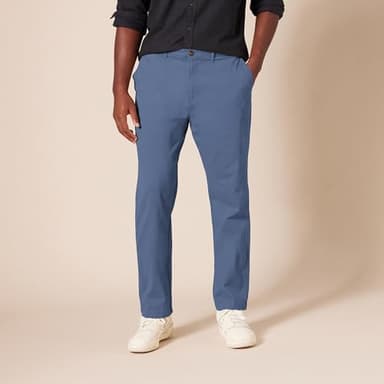 Amazon Essentials Men's Athletic-Fit Casual Stretch Chino Pant (Available in Big & Tall), Dark Blue, 42W x 30L - Image 5