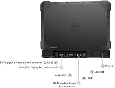 Dell Latitude 5424 Rugged Laptop Touchscreen, 14in FHD(1920x1080) Tough Laptop, Core 8th Gen i5-8350 3.6GHz, 16GB RAM, 256GB SSD, WiFi, Bluetooth, Win10 pro(Renewed) - Image 4