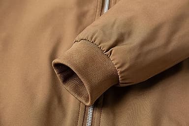 XiaoYouYu Men's Bomber Jacket Fashion Stylish Lightweight Windbreaker Spring Fall Casual Jackets for Men Coffee Large - Image 5