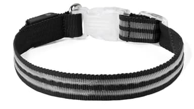 Light Up Dog Collar Rechargable,Reflective LED Collars for Small Medium Large Dogs,Lighted Dog Collars Lights for Night Walking-Waterproof,Black,S - Image 7