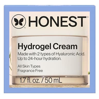 Honest Beauty Hydrogel Cream with Hyaluronic Acid | Lightweight, Moisturizing Water Cream | Gentle for Sensitive Skin, Fragrance Free, Vegan | 1.7 fl oz - Image 10