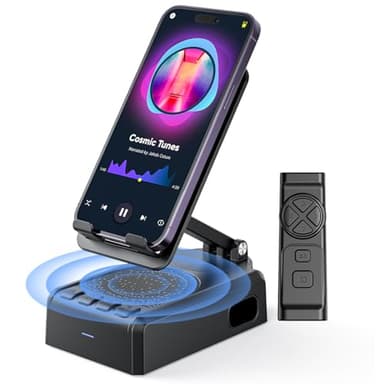 AIKELA Bluetooth Speaker with Video Scrolling Remote and Phone Stand, Phone Speaker Amplifier, Stereo Sound, Adjustable Holder, Gifts for Men Women Teens - Image 1