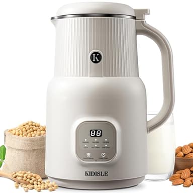 KIDISLE 6 in 1 Automatic Nut Milk Maker Blender, 20oz Homemade Coconut, Soy, Oat, Almond, Plant Based Milks and Non-Dairy Beverages with Delay Start/Keep Warm/Boil Water/Self-Cleaning, Cream - Image 1