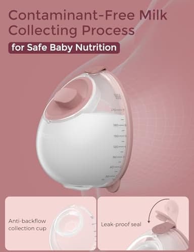 Momcozy Breast Pump V1 Pro Hospital-Grade, Hands-Free & Portable Wearable Pump, Upgraded Electric Pump with 3 Fine-Tuned Rhythms|15 Levels, Come with Leak-Proof DoubleFit Flange, Cozy Red. - Image 6