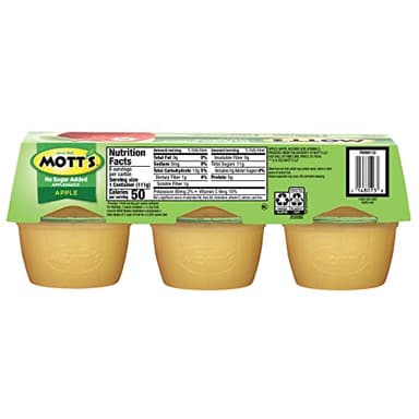 Mott's No Sugar Added Applesauce, 3.9 Oz Cups, 72 Count (12 Packs Of 6), Good Source Of Vitamin C, No Artificial Flavors - Image 14