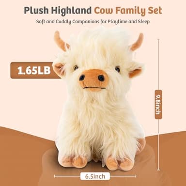 MARYSUN Microwavable Highland Cow Stuffed Animal - Weighted Stuffed Animal Plush, Heating Pad, Cozy Gift for Girls|Women|Kids|Elderly People - Image 3