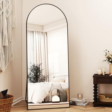 XRAMFY 56"x21" Arched Full Length Mirror Floor Mirrors with Aluminum Alloy Frame Free-Standing Wall Mounted Floor Mirrors or Large Dressing Mirror, Black Mirror Full Length - Image 6