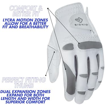 Bionic Men's Performance Grip Pro Premium Leather Golf Glove (3X-Large, Left) - Image 3