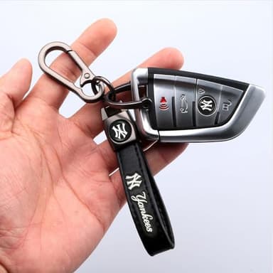 Kaleduo Baseball Fans Car Keychain Keyring, Leather Car Key Chain Compatible with New York Yankees Baseball Fans,Delicate Gifts for Men Women, NY Yankees - Image 6