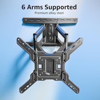 MOUNTUP Ultra Slim Full Motion TV Wall Mount, 1.3" Thin Low Profile TV Bracket for 26-60" LED OLED QLED TVs,Smooth Swivel Tilt Extension,Max Vesa 400x400mm,Up to 88lbs,Fits Single 12" 16" Studs,MU0062 - Image 4