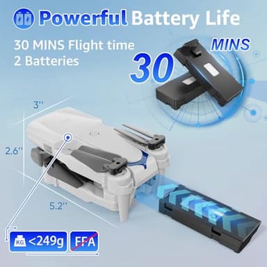 X-shop Drone with Camera for Kids & Adults, 1080P HD Mini FPV Drones with Altitude Hold, One-Key Take Off/Landing, Headless Mode, 360° Flips, Speed Adjustment, Toys Gifts for Boys Girls, Beginner - Image 2