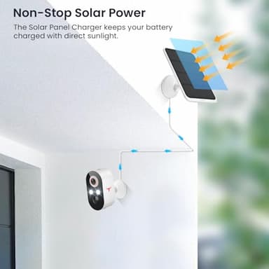 FameVibe 1080p Solar Security Camera Wireless, Smart AI Human Detection, 2-Way Audio, Color Night Vision, Cloud Storage, 2.4G WiFi, Indoor/Outdoor Surveillance Bullet Cam (1 Pack) - Image 7