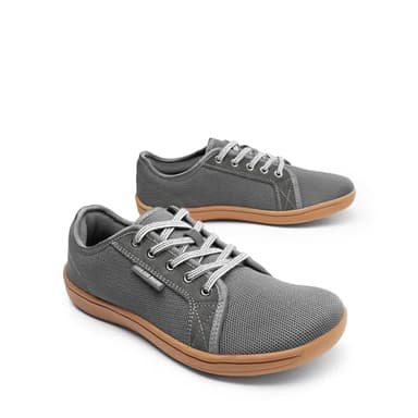 DREAM PAIRS Women's Barefoot Walking Wide Toe Box Zero Drop Minimalist Sneakers Non Slip Breathable Comfortable Lightweight Walking Shoes,Size 9.5W,Grey/Brown,SDWS2401W-W - Image 3